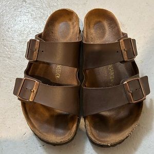 Size 39 brown leather Birkenstocks